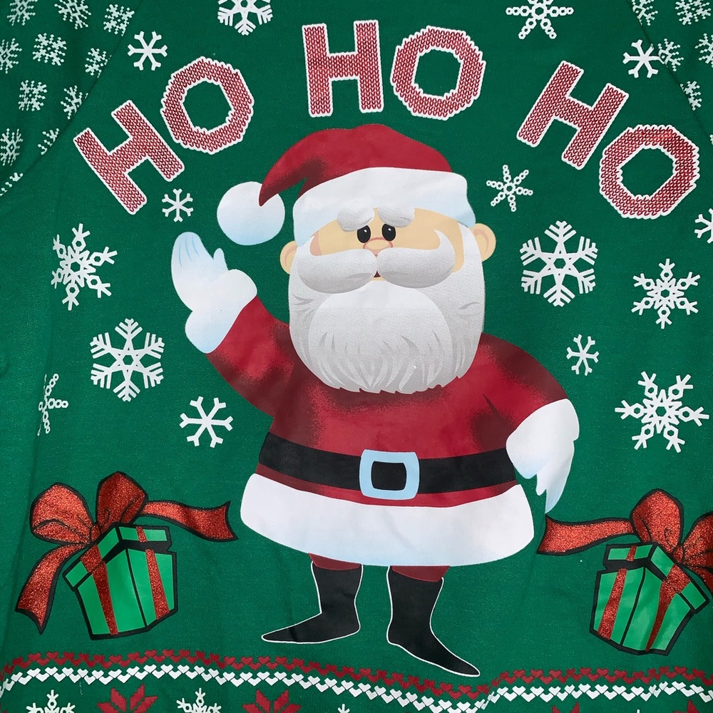 Santa Christmas Sweatshirt Rudolph Red Reindeer